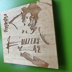 Robin Lopez #42 Portland Trailblazers basketball player 3.5” wood plaque art